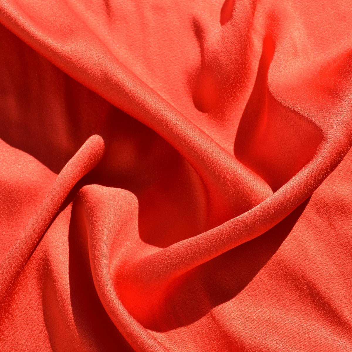 100% Silk Satin Fabric | Red | Luxury Silk Yardage |By the Yard