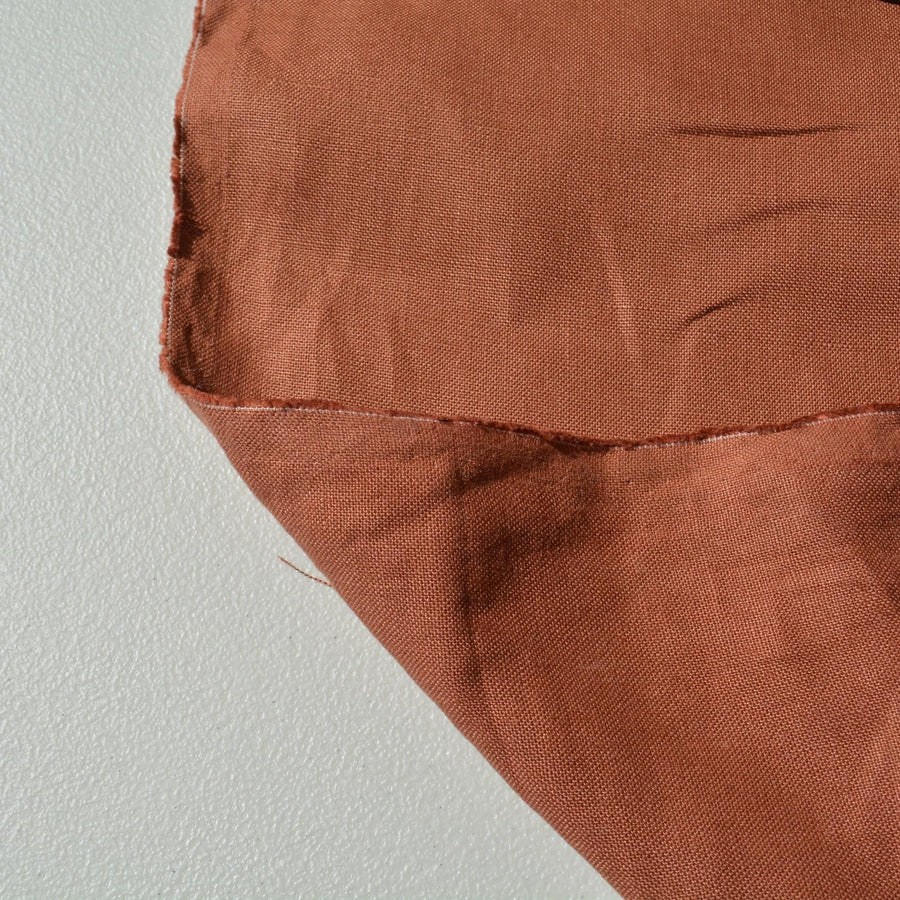 Brown | 100% linen | Linen | Designer Deadstock | By the Yard