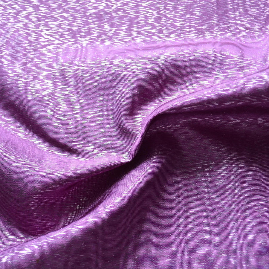 Silk Moiré Taffeta Fabric | Purple Silk Blend Watered Taffeta | By the Yard
