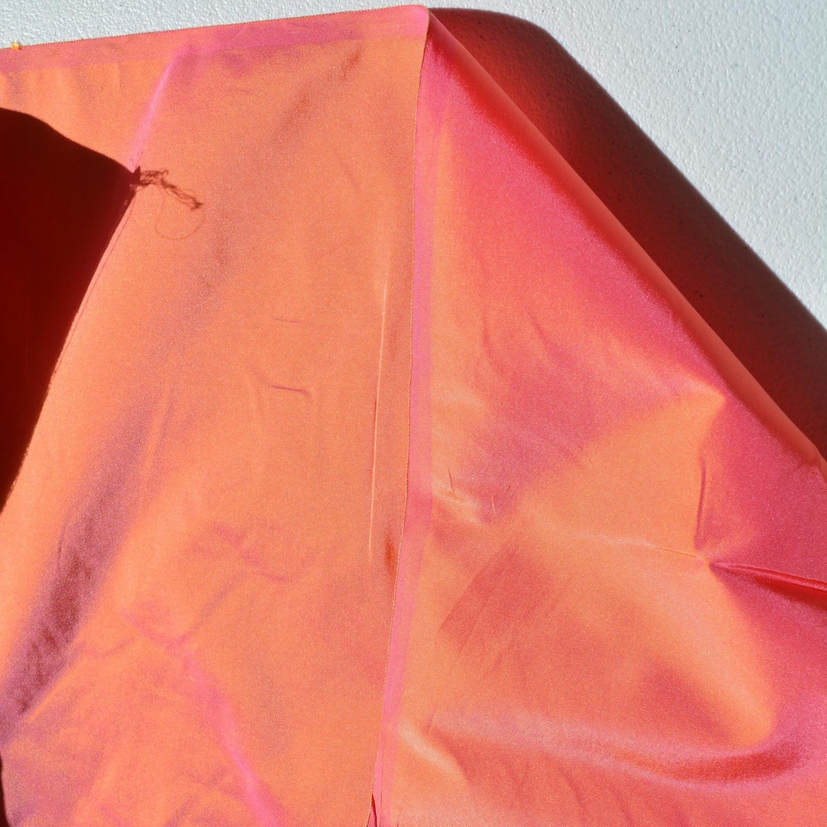 Silk Taffeta Fabric Orange and pink Two-tone 54" Wide Luxury Fabric | By the Yard