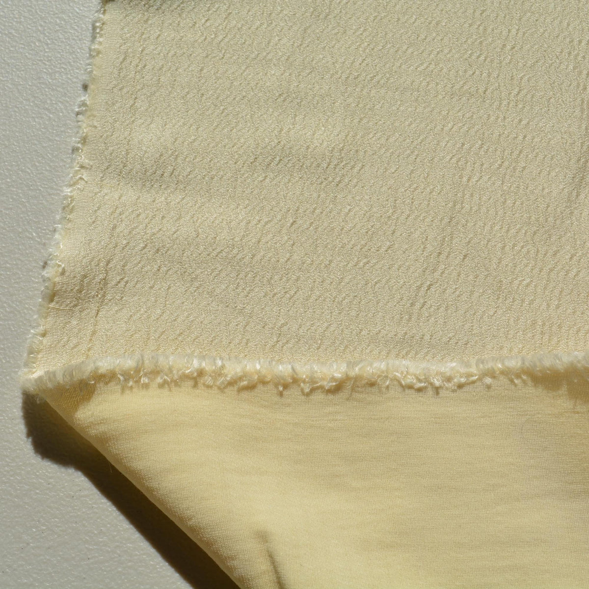 Ivory | wool polyester blend | Crinkled Crepe | Designer Deadstock | By the Yard