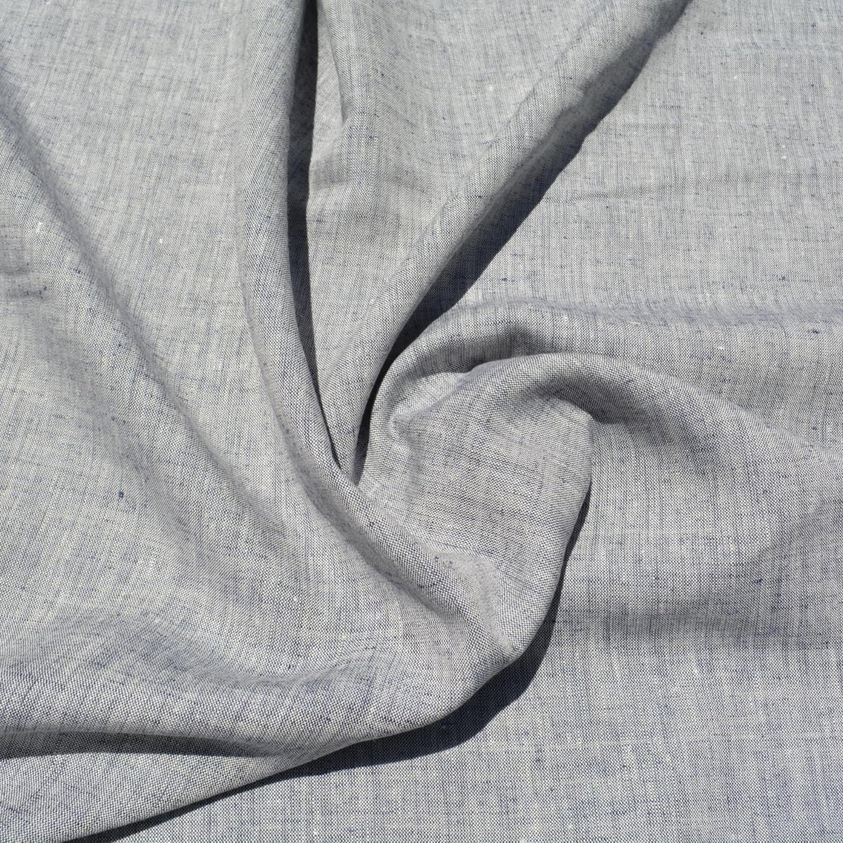 Navy & White Linen Fabric | 100% Midweight Linen Solid Weave 60" Wide | Linen Yardage for Clothing, Summer Dresses, Home