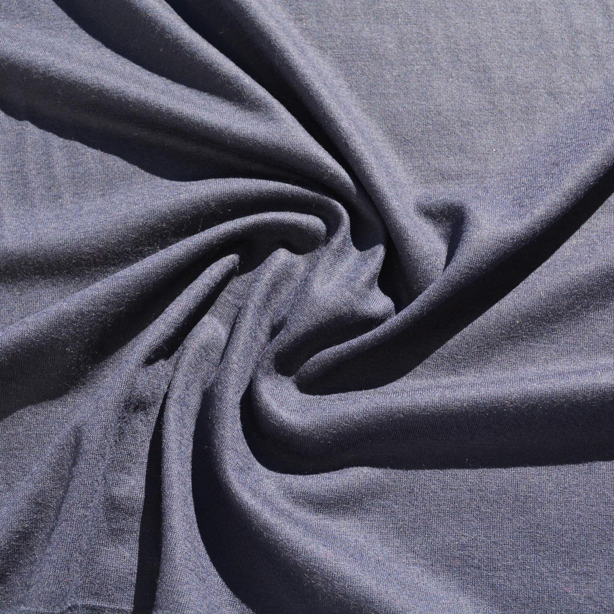 Ponte Stretch Wool Blend Knit Fabric | Navy | Luxury Designer Textile |By the Yard