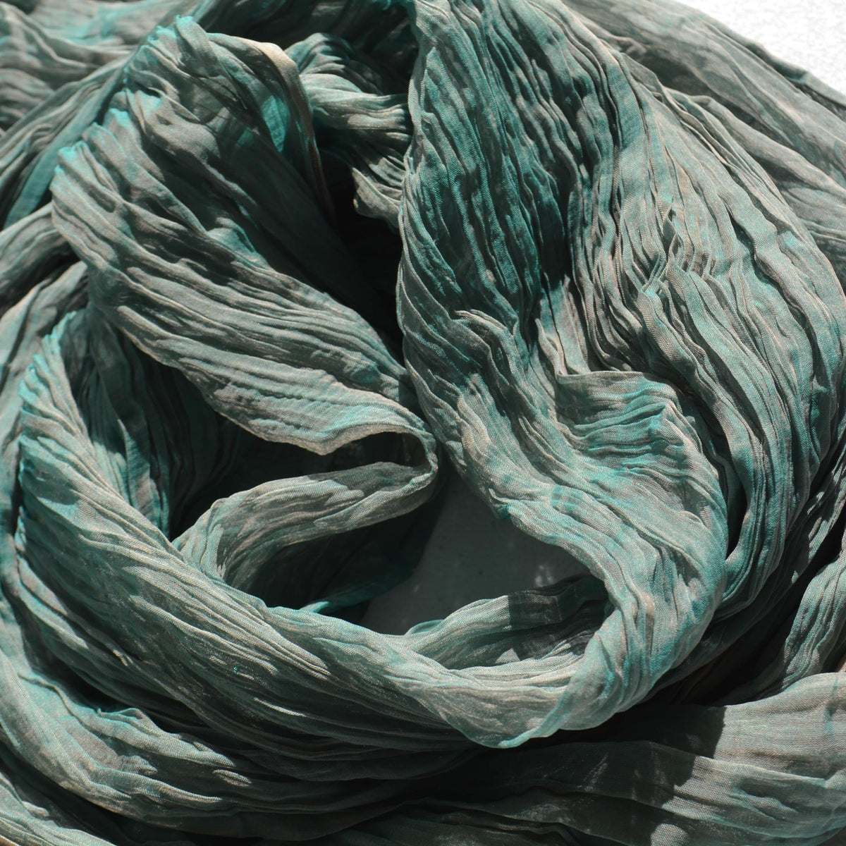 Vintage French Pleated Shibori Silk Crinkle Chiffon Fabric | Made in France | Luxury Fabric | By the Yard