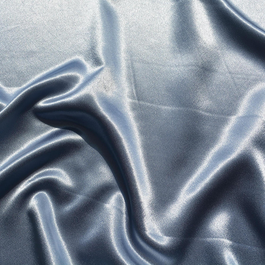 Blue Satin Fabric | Designer Deadstock | By the Yard