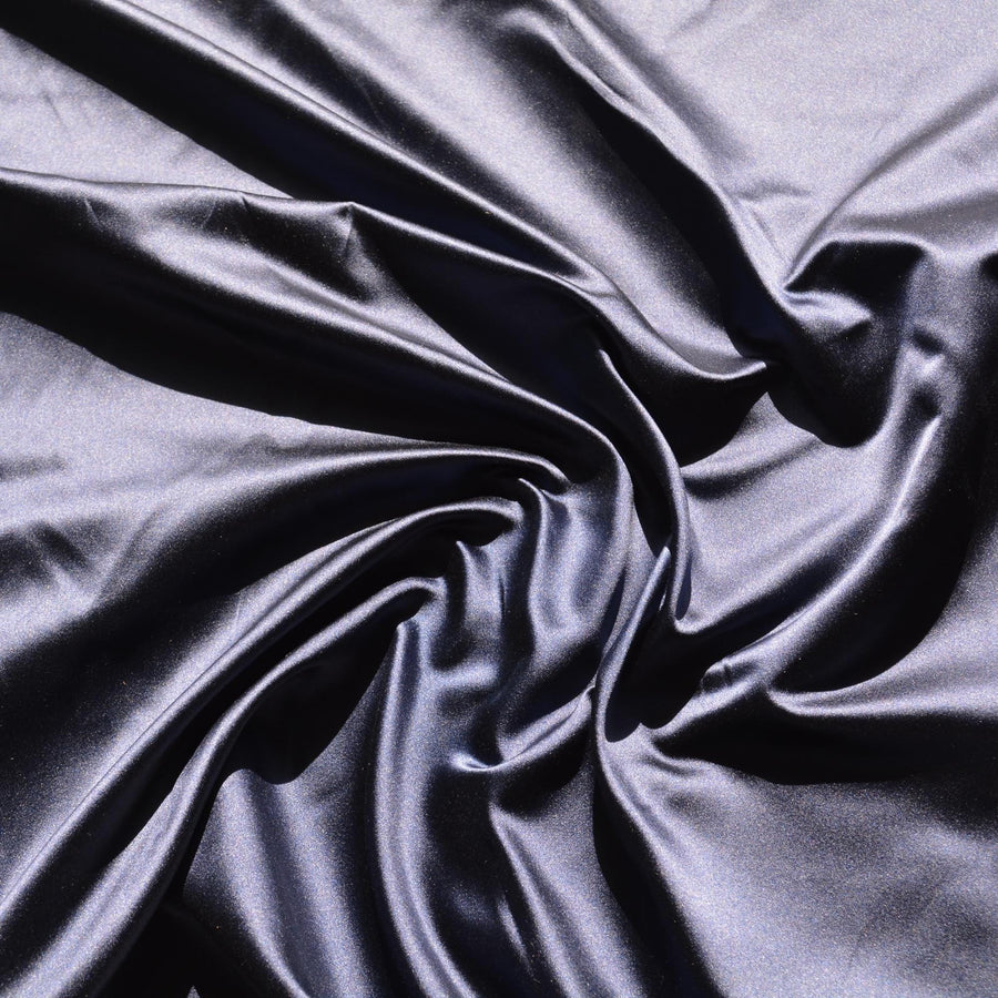 Silk Satin Fabric Navy blue 51" Wide Luxury Fabric | By the Yard