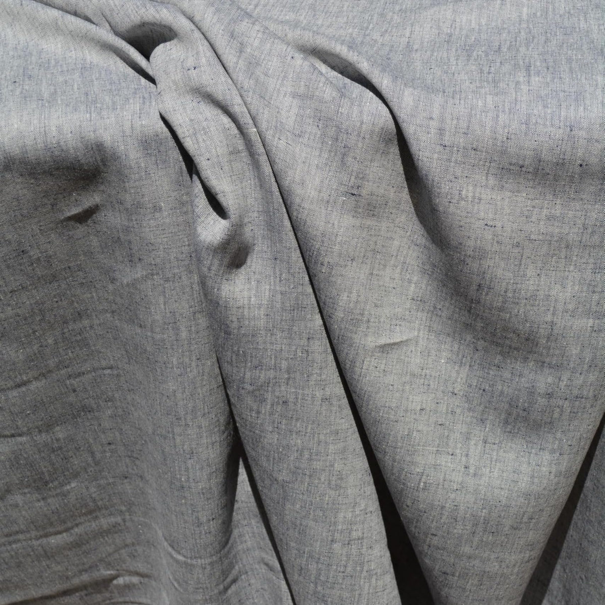 Navy & White Linen Fabric | 100% Midweight Linen Solid Weave 60" Wide | Linen Yardage for Clothing, Summer Dresses, Home