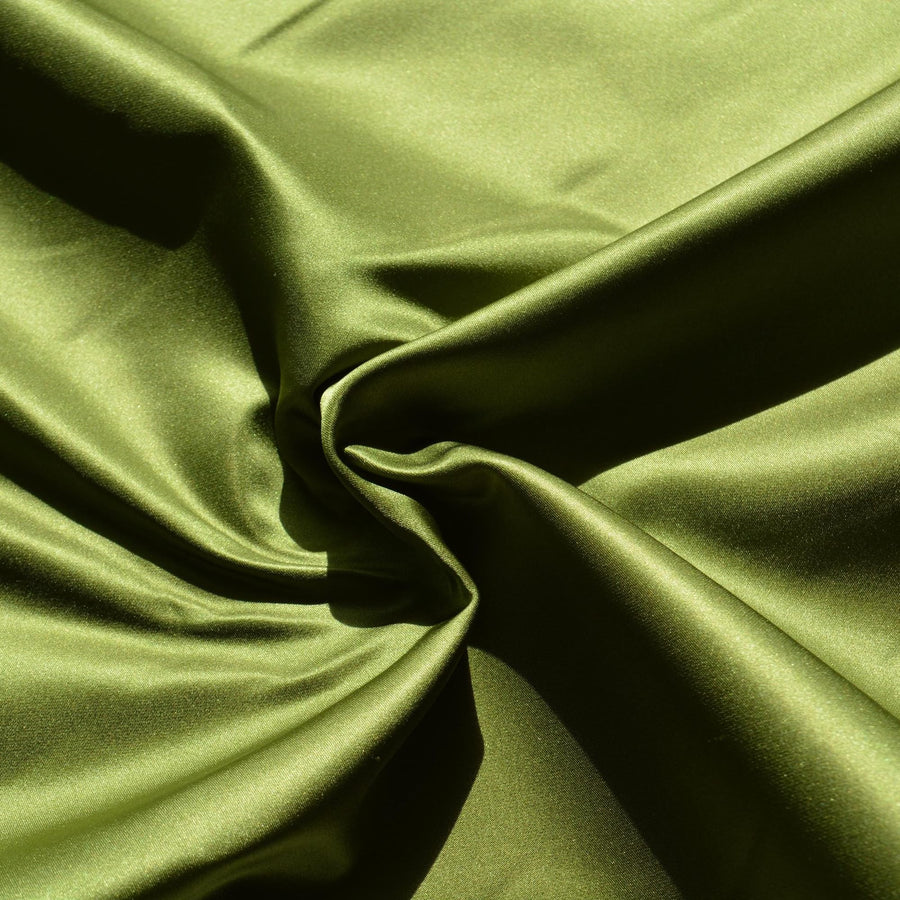 100% Silk Duchess Satin Fabric Green Duchess satin 55" Wide Luxury Fabric | By the Yard