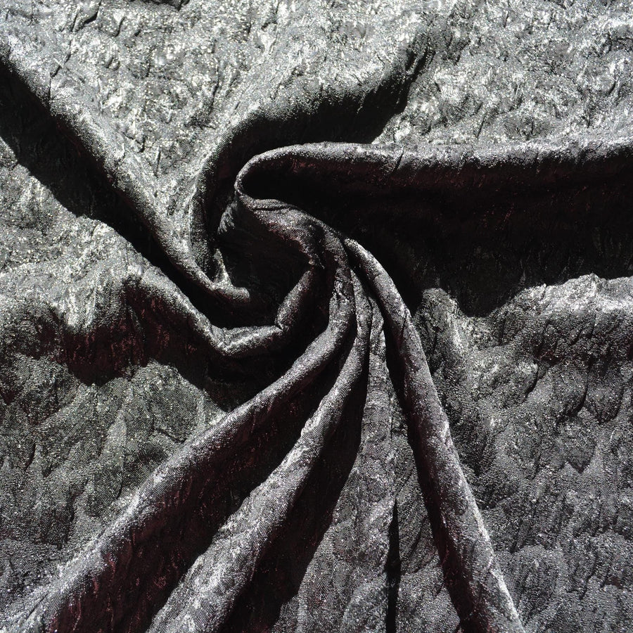 100% Silk Embroidered Silk Fabric Black Embroidered 45" Wide Luxury Fabric Sewing | By the Yard