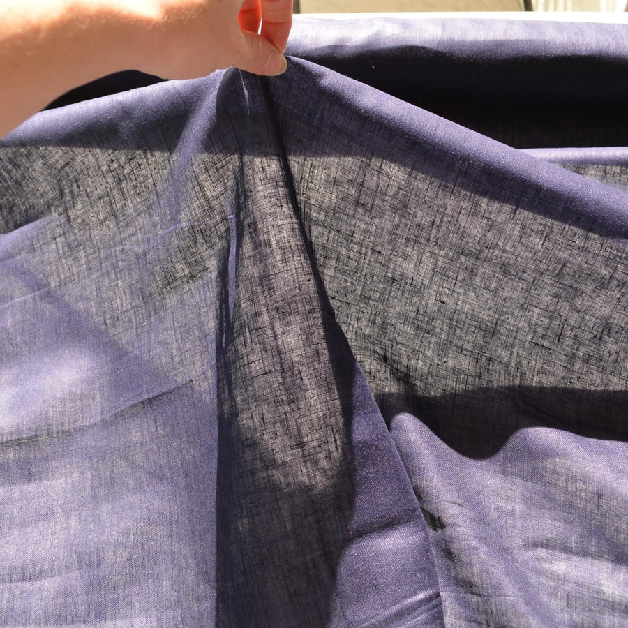 100% Linen Fabric Sheer navy 45" Wide Dressmaking Tailoring | By the Yard