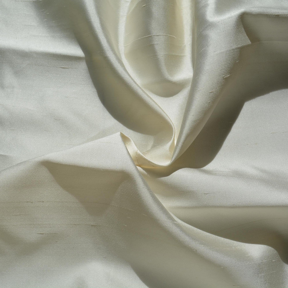 Silk Dupioni Fabric White 59" Wide Luxury Fabric | By the Yard