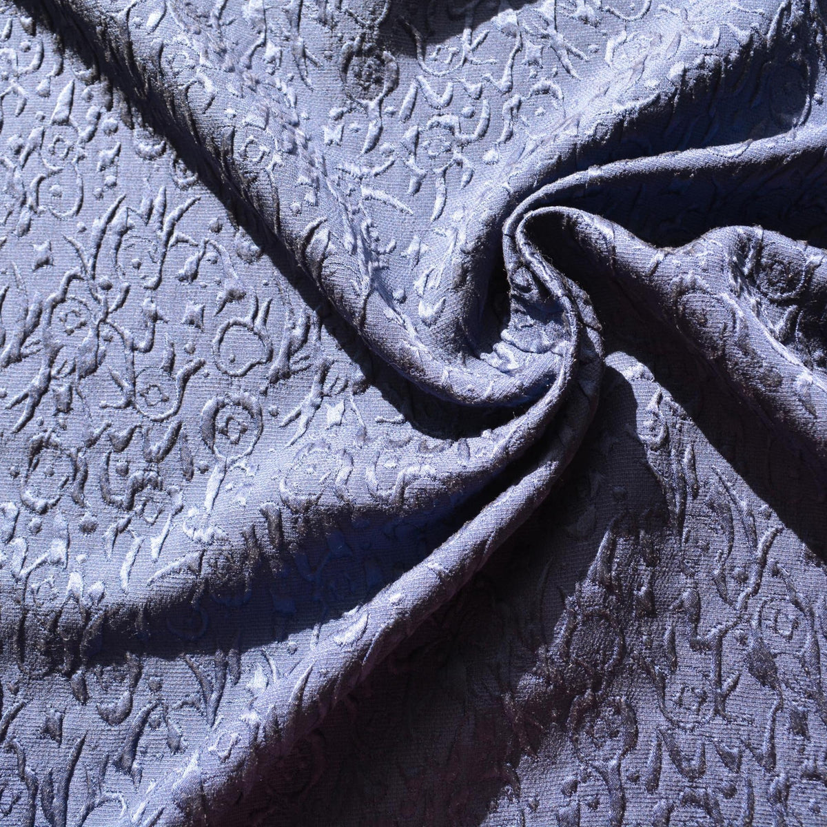 Louise Farrard Brocade Fabric | Navy | Upholstery Fabric & Home Decor Textile | Curtain, Drapery, Pillow | By the Yard