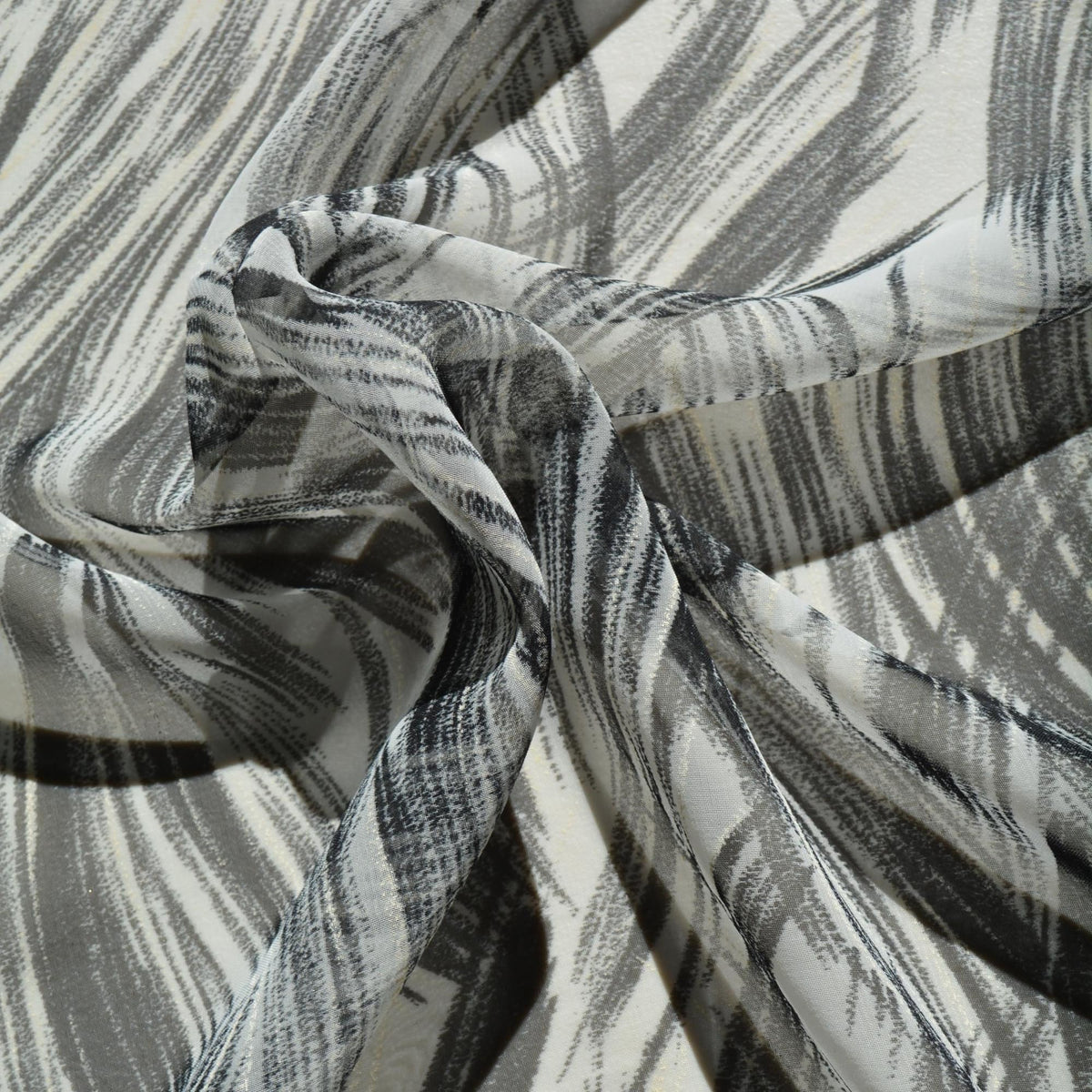Silk Chiffon Print Fabric | Polyester Designer Deadstock Yardage |By the Yard