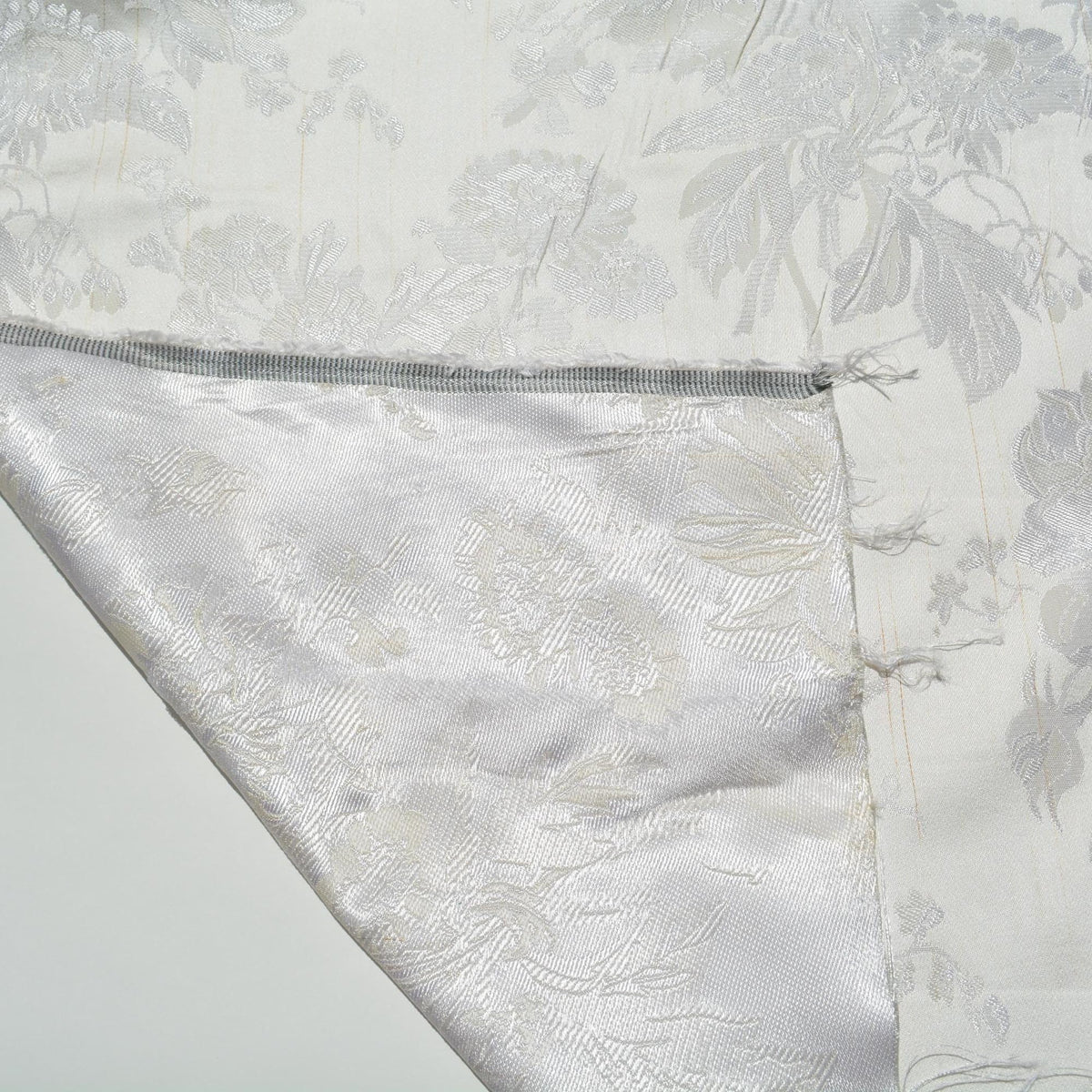 100% Silk Jacquard Fabric | Silk Floral Pattern, Double-Sided, 54” Width | Luxury Bridal & Dressmaking Fabric | By the Y