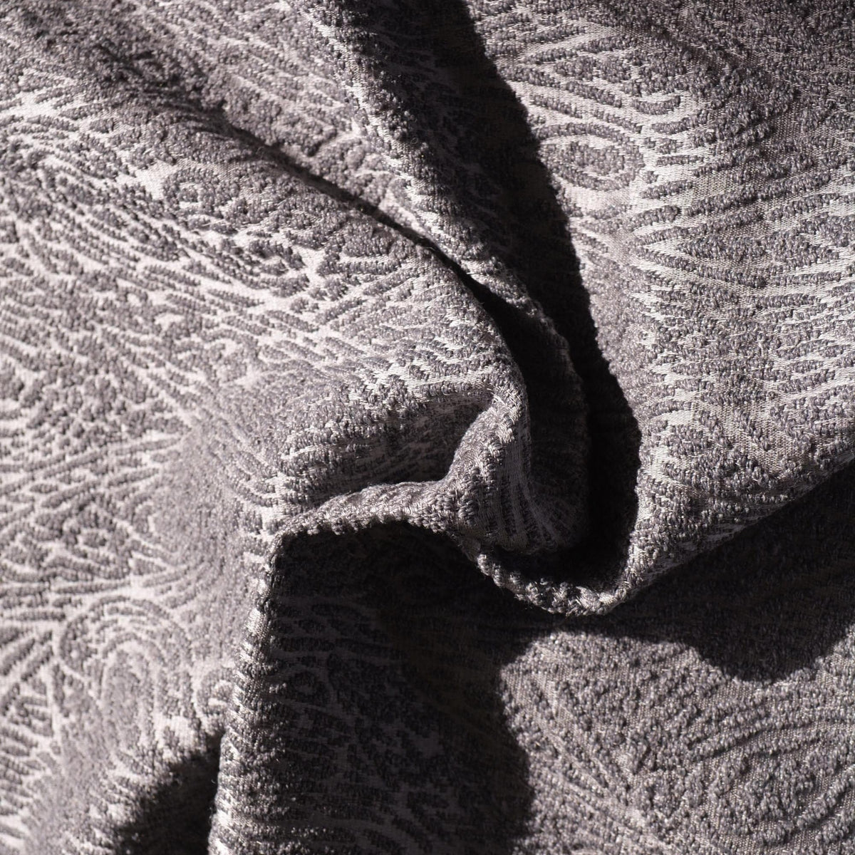 Silk Wool Blend Fabric Dark Gray Textured Mid to Heavyweight | By the Yard