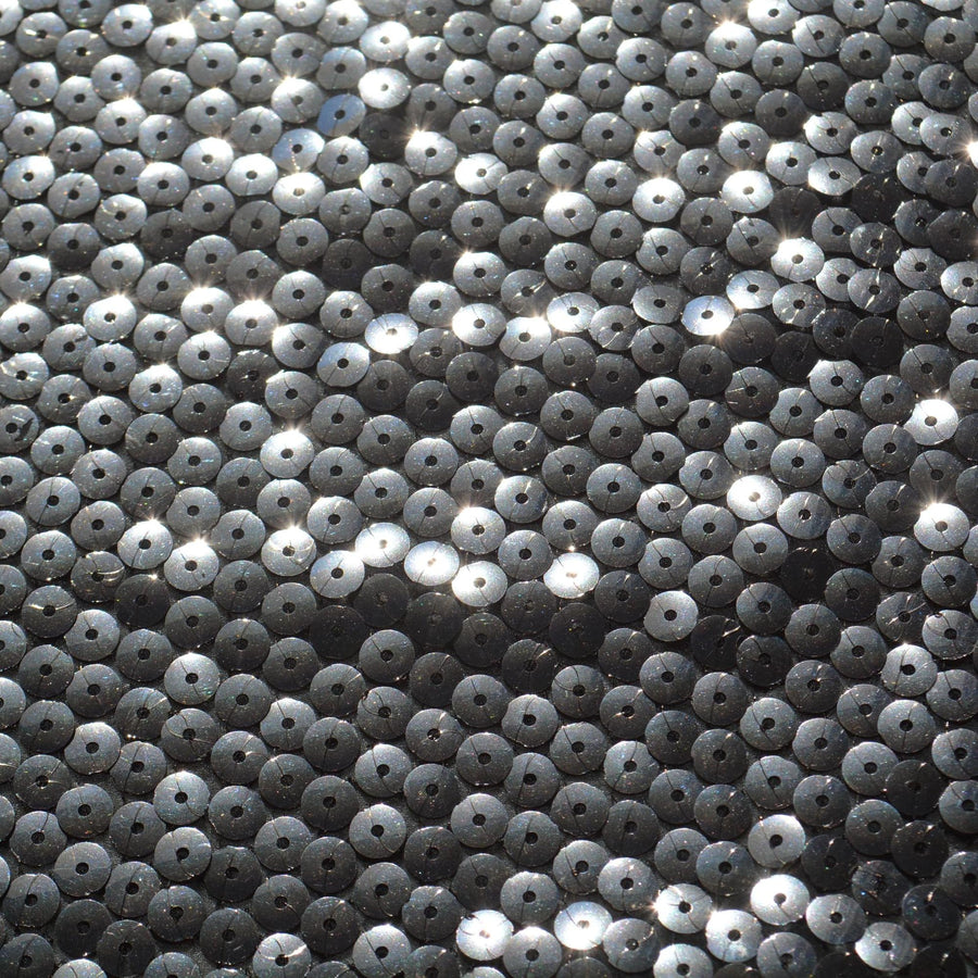 Black and silver sequined Sequined Fabric Fabric | Designer Deadstock Yardage |By the Yard