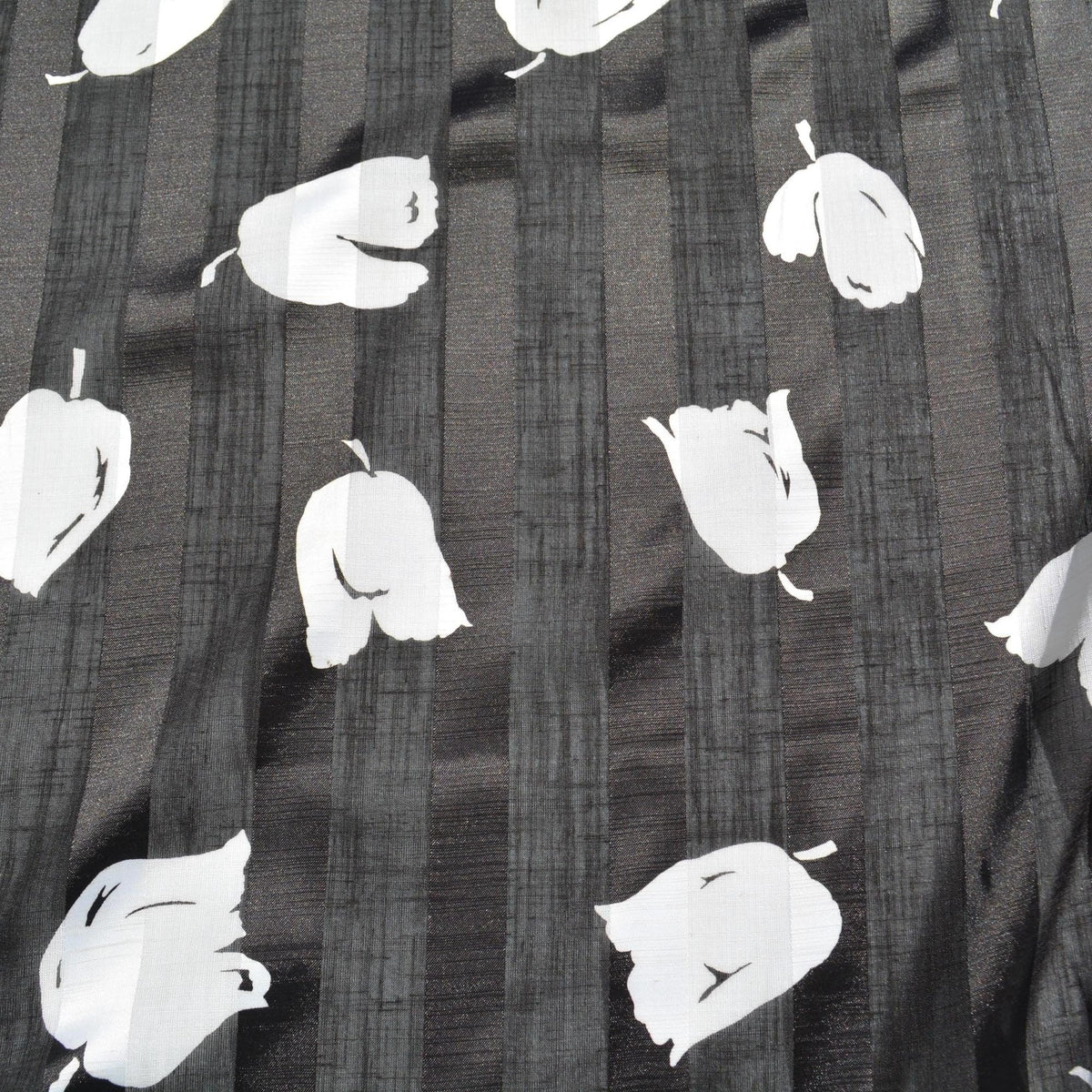 Burnout Fabric Fabric | Black striped | Polyester |By the Yard