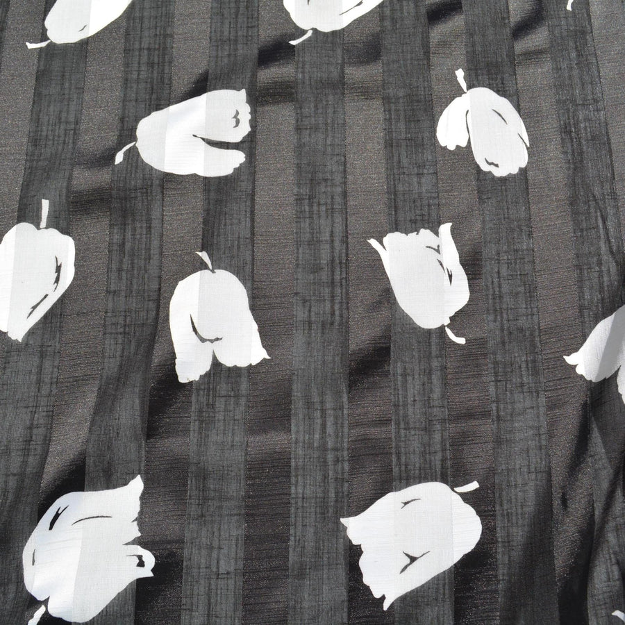 Burnout Fabric Fabric | Black striped | Polyester |By the Yard
