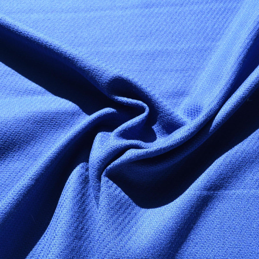 Blue | 100% wool | Wool Tweed | Designer Deadstock | By the Yard