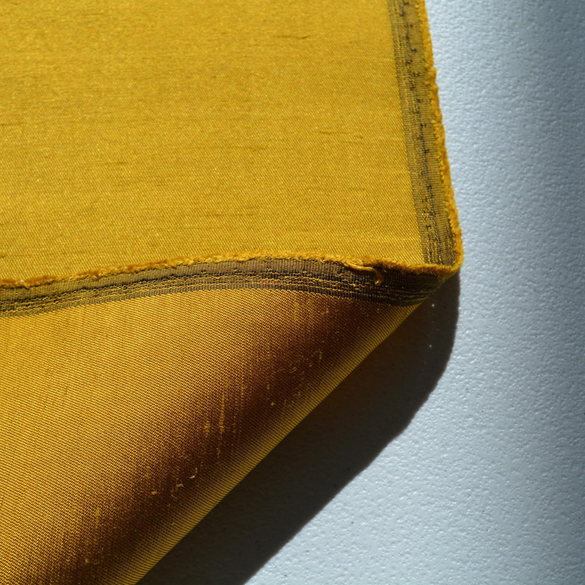 Silk Dupioni Fabric Yellow and black Two-tone 54" Wide Luxury Fabric | By the Yard