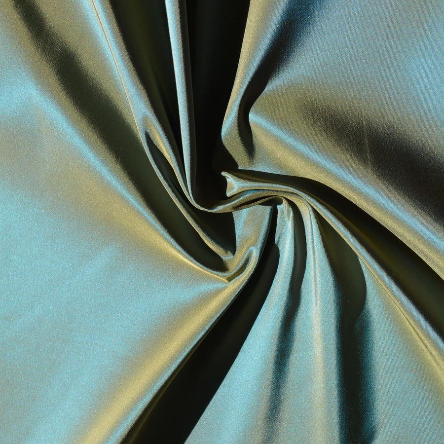 Silk Taffeta Fabric Blue and gold Two-tone 60" Wide Luxury Fabric | By the Yard