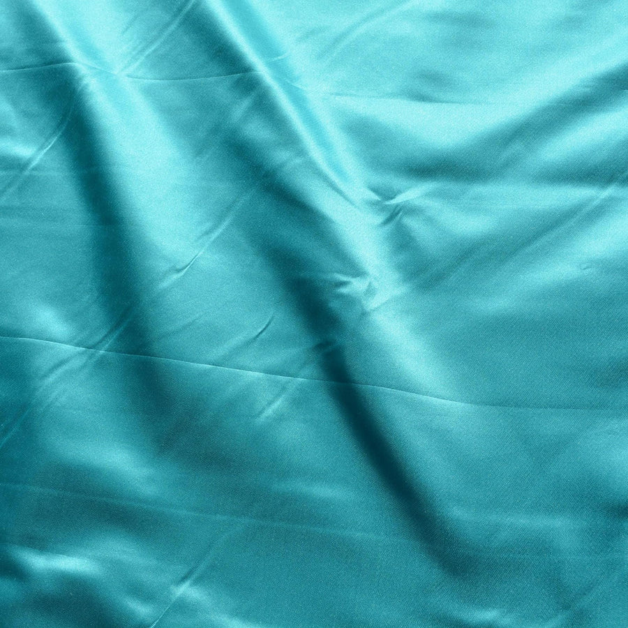 100% Silk Duchess Satin | Blue 49" Wide Designer Deadstock Fabric | By the Yard