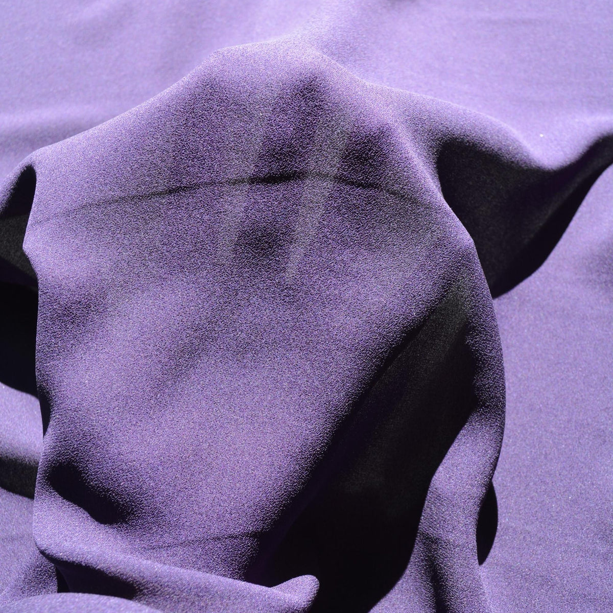 Purple 100% Silk Georgette Fabric | Designer Deadstock Yardage |By the Yard