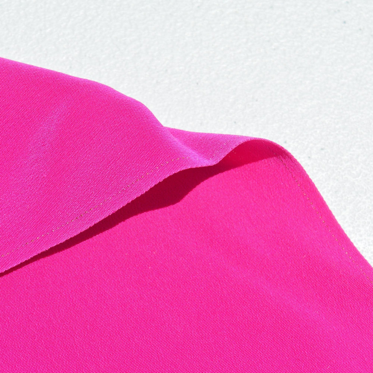 Pure Silk Crepe Fabric | Magenta Heavyweight Designer Deadstock | Dresses, Skirts, Trousers | By the Yard