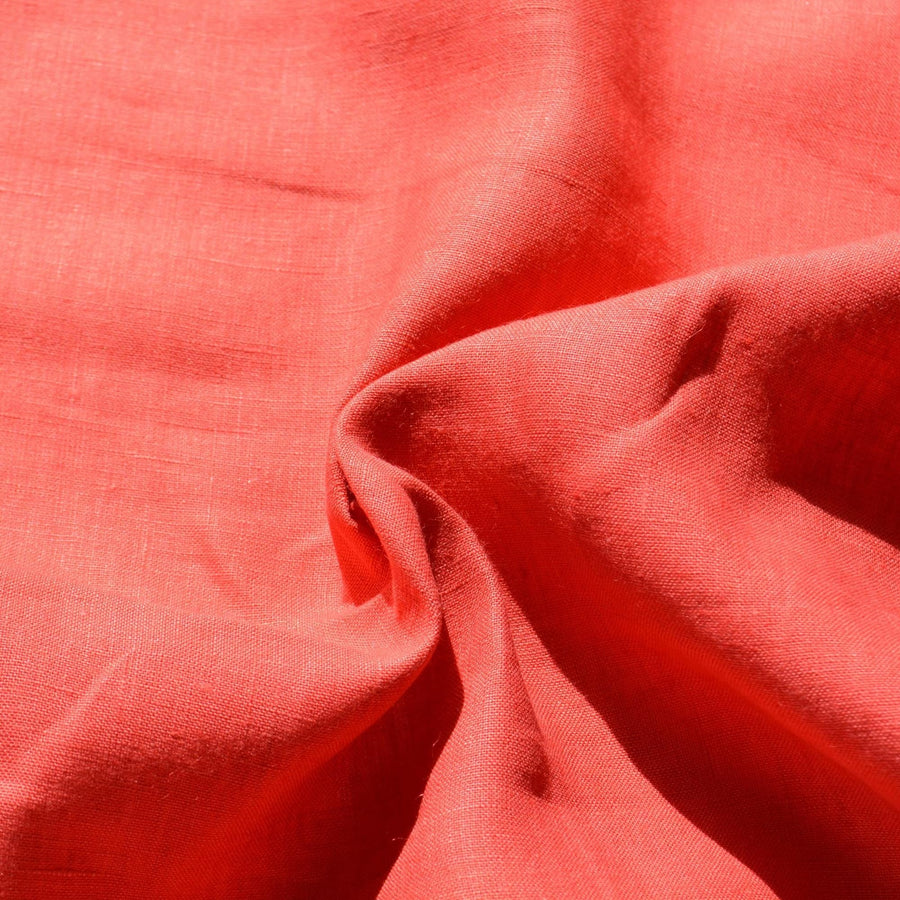 100% Linen Fabric Clay red 59" Wide Dressmaking Tailoring | By the Yard
