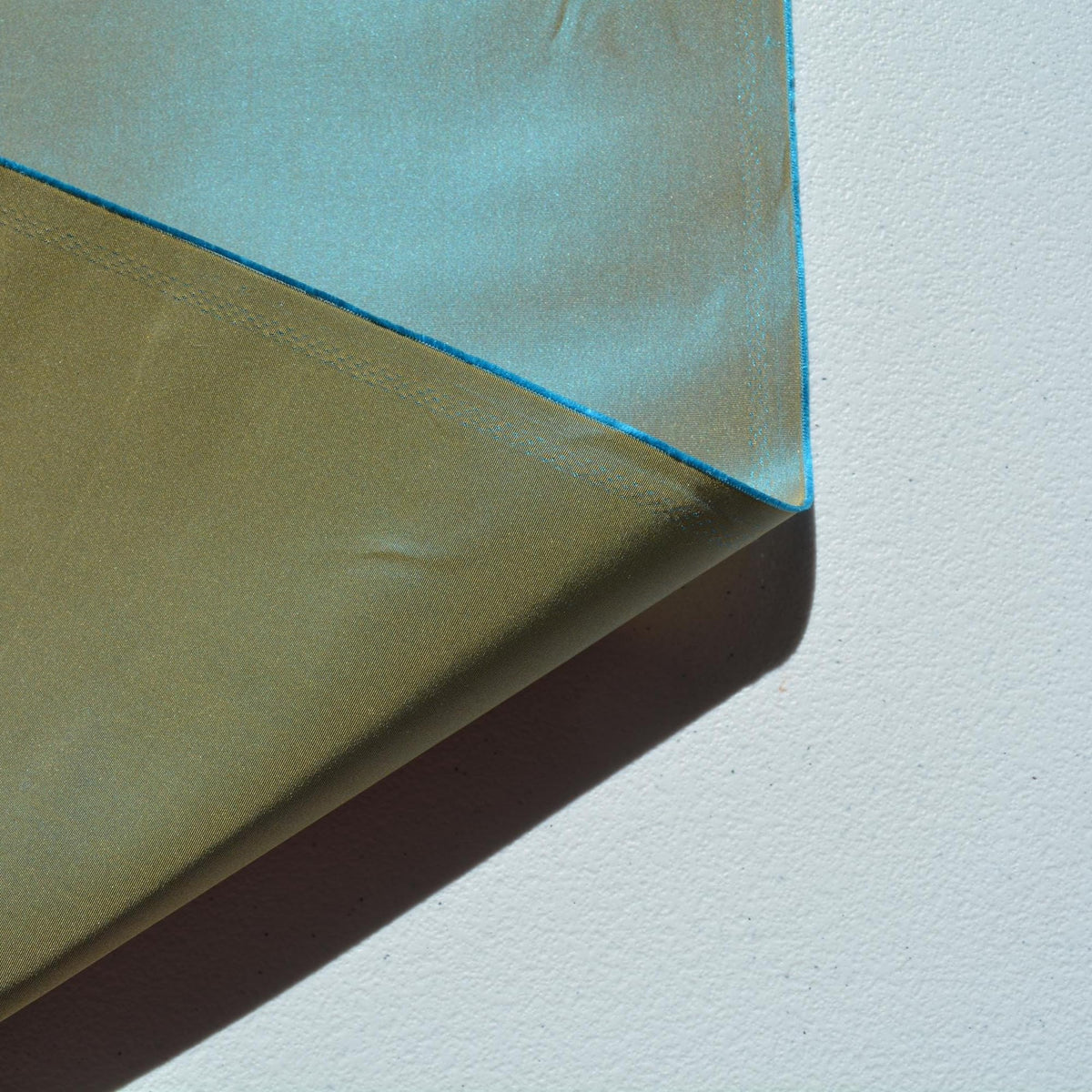Silk Taffeta Fabric Blue and gold Two-tone 60" Wide Luxury Fabric | By the Yard