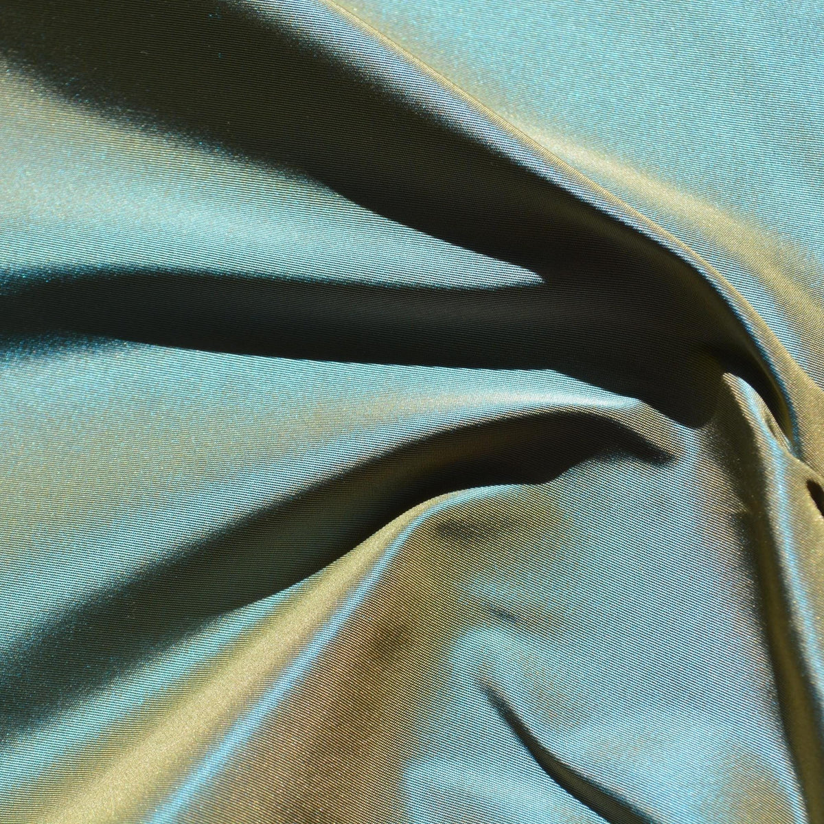 Silk Taffeta Fabric Blue and gold Two-tone 60" Wide Luxury Fabric | By the Yard