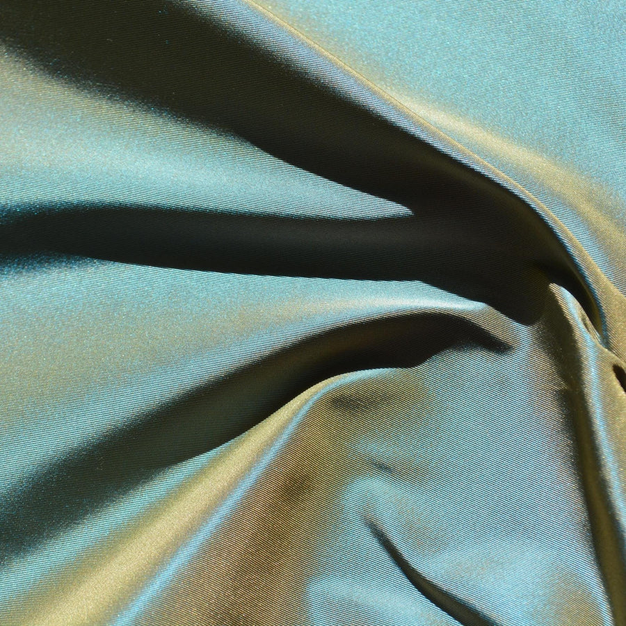 Silk Taffeta Fabric Blue and gold Two-tone 60" Wide Luxury Fabric | By the Yard