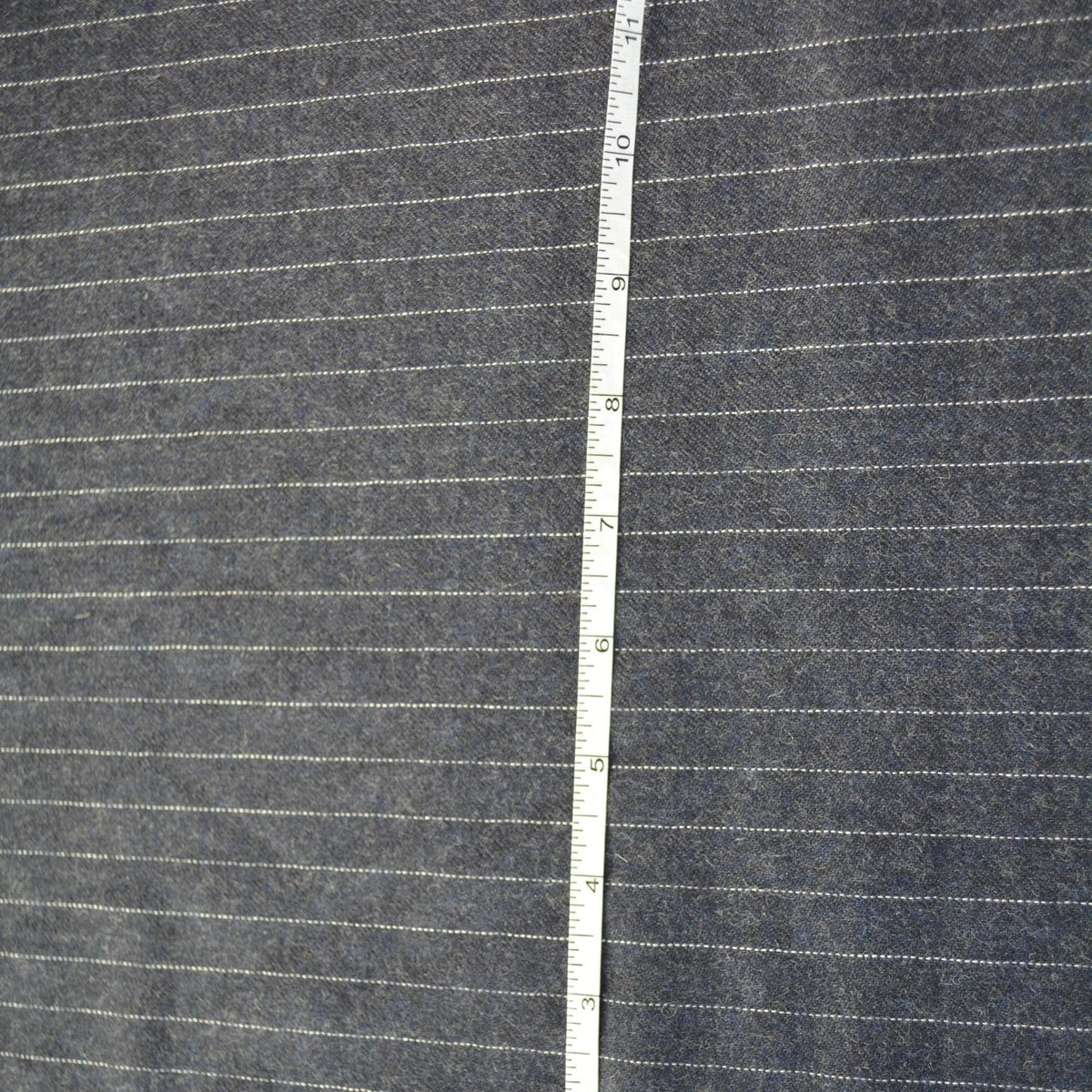 European Pure Wool | Striped Wool Suiting | Navy |By the Yard