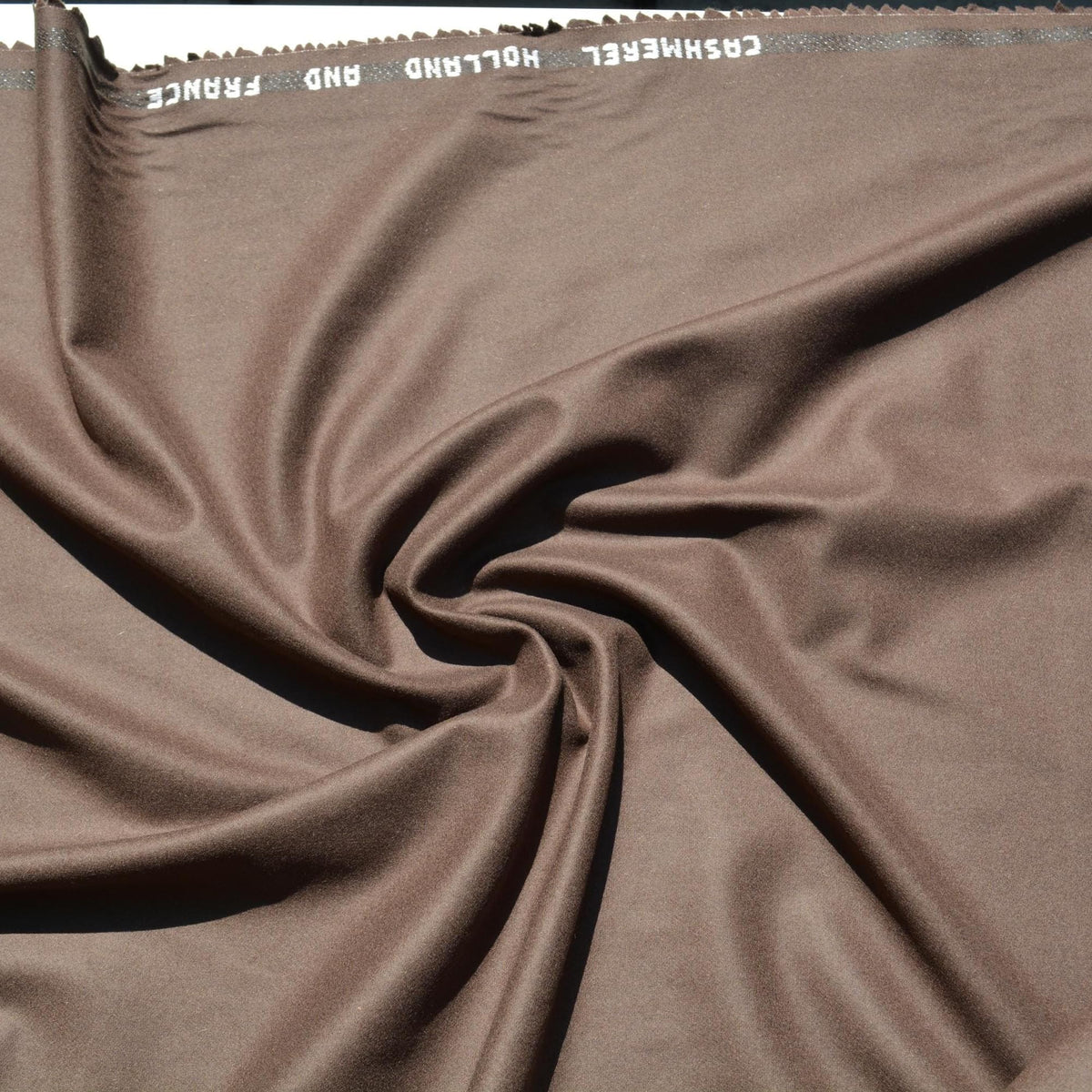 Luxury European Cashmere Coating Fabric | Brown | Made in Europe | Winter Coat Fabric | By the Yard