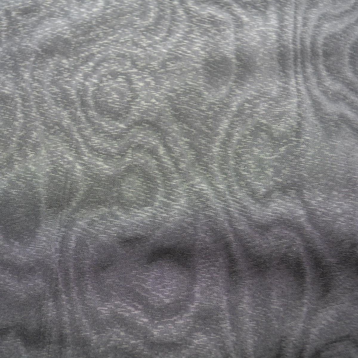 Black and Silver Silk Blend Moire Taffeta Fabric | Heavyweight | By the Yard