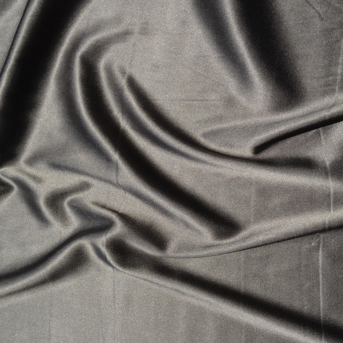 Pure Silk Charmeuse Stretch Fabric | Brown Designer Deadstock | Dresses, Skirts, Blouses | By the Yard