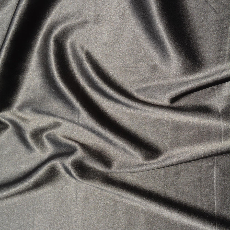 Pure Silk Charmeuse Stretch Fabric | Brown Designer Deadstock | Dresses, Skirts, Blouses | By the Yard