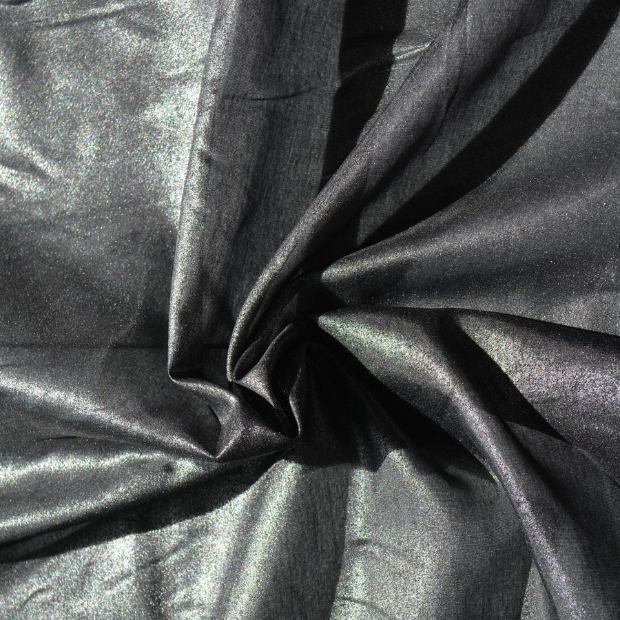 Silk Habotai Fabric Black and silver 55" Wide Luxury Fabric | By the Yard