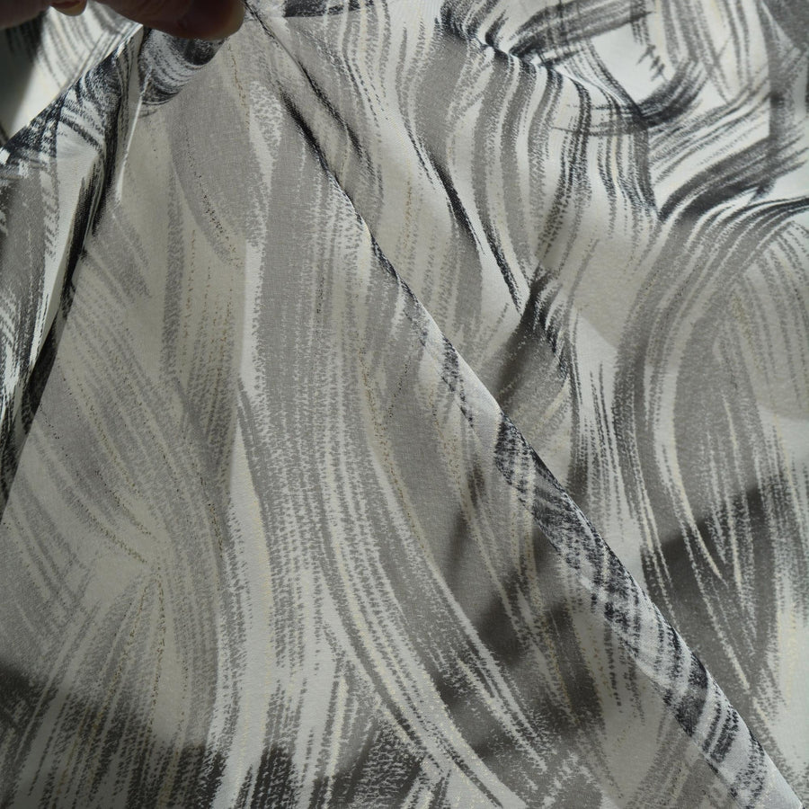 Silk Chiffon Print Fabric | Polyester Designer Deadstock Yardage |By the Yard