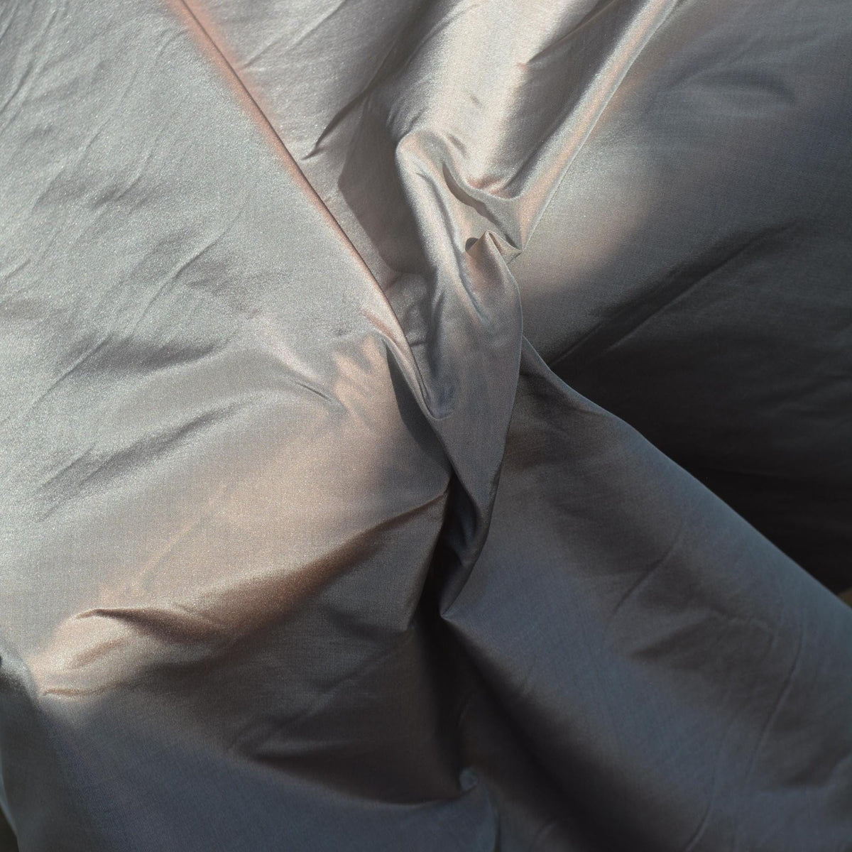 European Silk Two-Tone Taffeta Fabric | 100% Silk, 35" Wide | Iridescent Dupioni-Style for Dresses, Gowns & Décor | By t