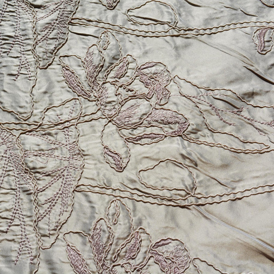 Silk Taffeta Fabric Muted gold and mauve Two-tone 59" Wide Luxury Fabric | By the Yard