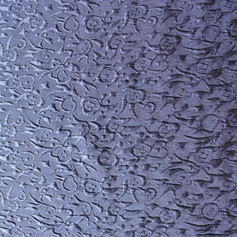 Louise Farrard Brocade Fabric | Navy | Upholstery Fabric & Home Decor Textile | Curtain, Drapery, Pillow | By the Yard