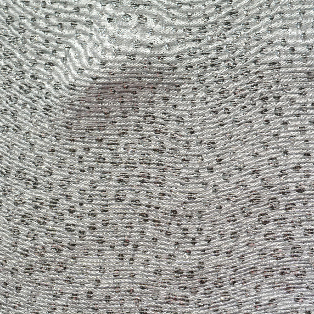French 100% Silk Fabric | Silver and white Embroidered 46" Wide Luxury Fabric Sewing | By the Yard