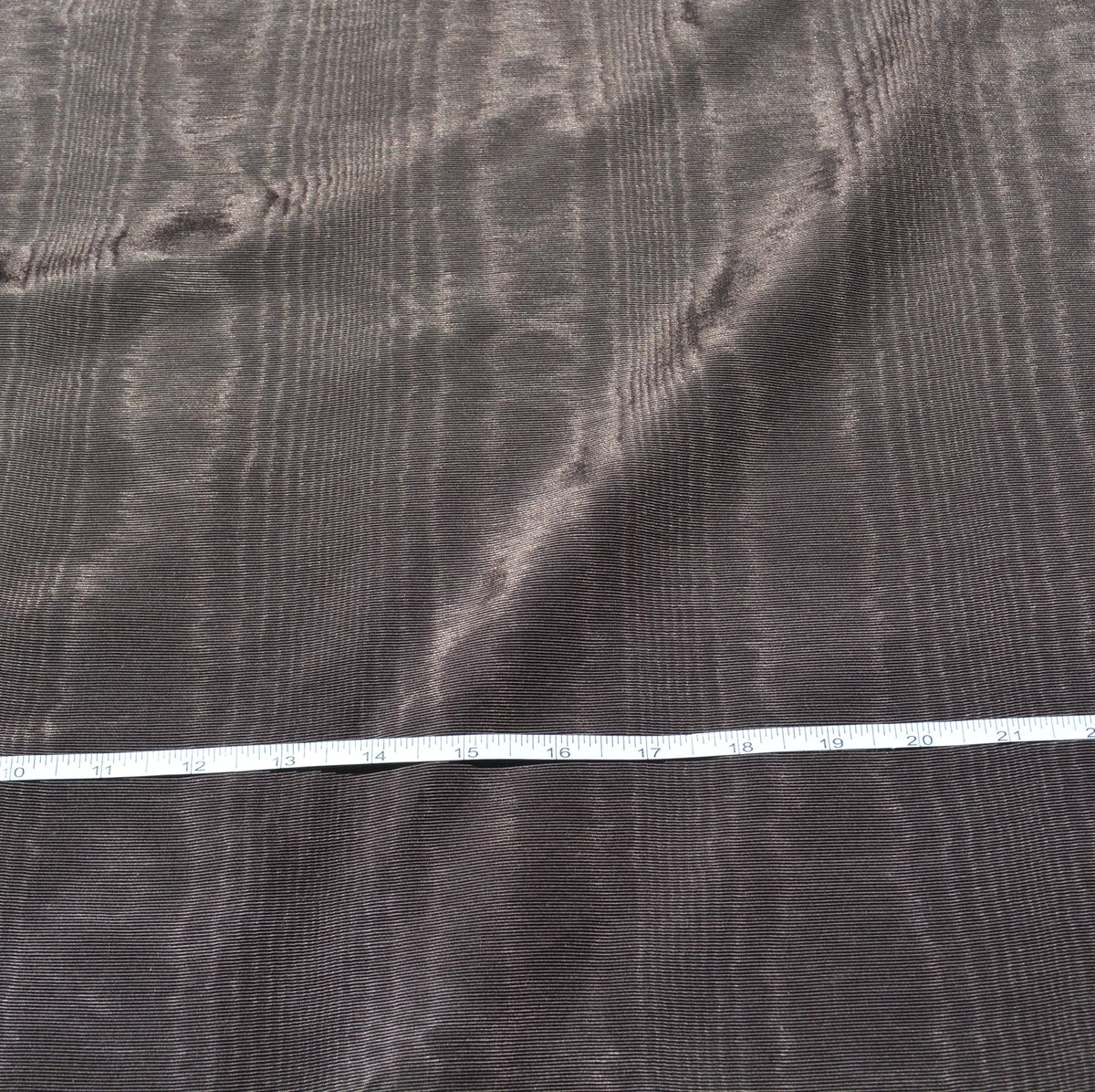 Brown Cotton Moiré — American Water Silk, 1 Yard