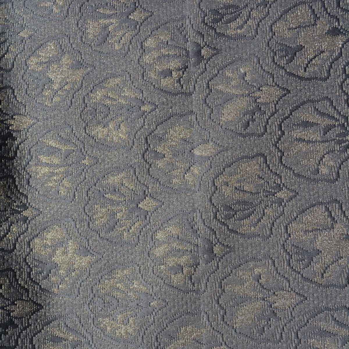 Black Cotton Blend Brocade Fabric | Designer Deadstock | By the Yard