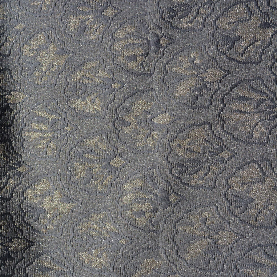 Black Cotton Blend Brocade Fabric | Designer Deadstock | By the Yard