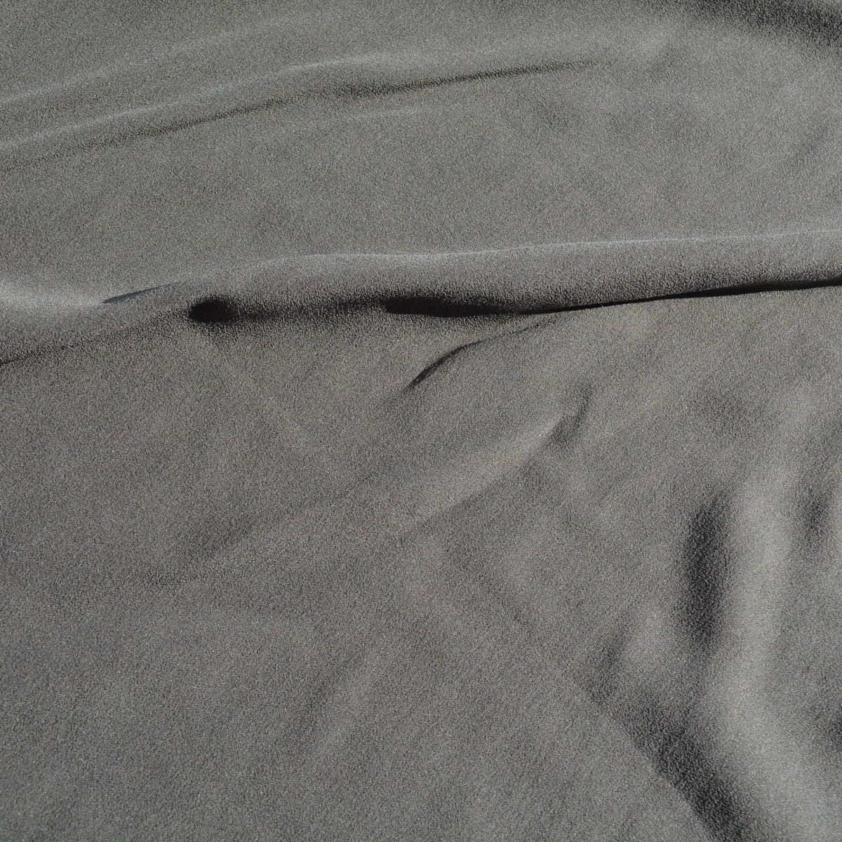 Silk Georgette Fabric | Dark gray | Luxury Designer Textile |By the Yard