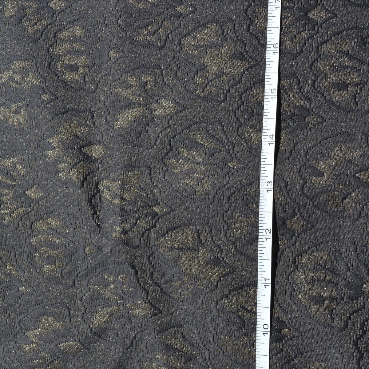 Black Cotton Blend Brocade Fabric | Designer Deadstock | By the Yard