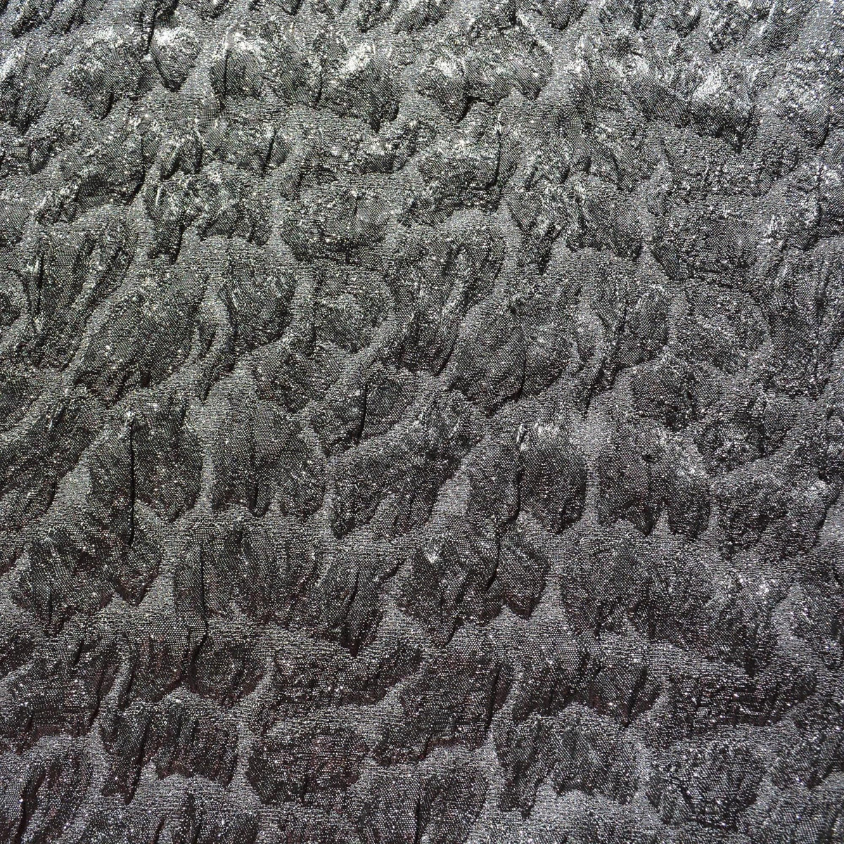 100% Silk Embroidered Silk Fabric Black Embroidered 45" Wide Luxury Fabric Sewing | By the Yard