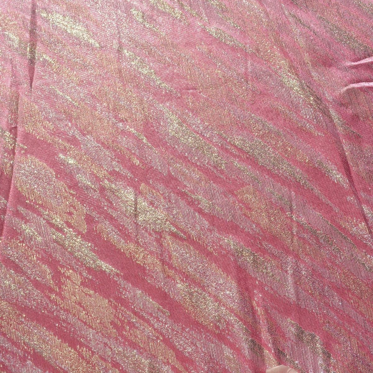 Silk Blend Metallic Fabric | Lightweight Embroidered 45" Wide Luxury Fabric Sewing | By the Yard